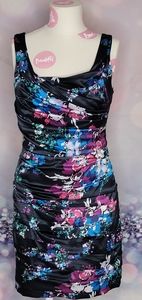 Express Ruched Satin Dress